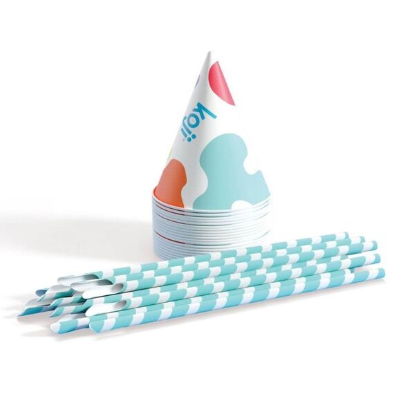 Koji - 6 Cups 16oz Blue Snow Cone Maker Set Shaved I Blue - Picture 4 of 4